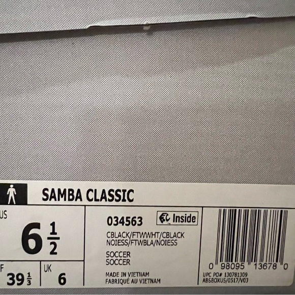 NWT Adidas Samba Classic Sneakers Black Brown Gum Sole Size Men 6.5/Women 7.5 - Picture 11 of 13
